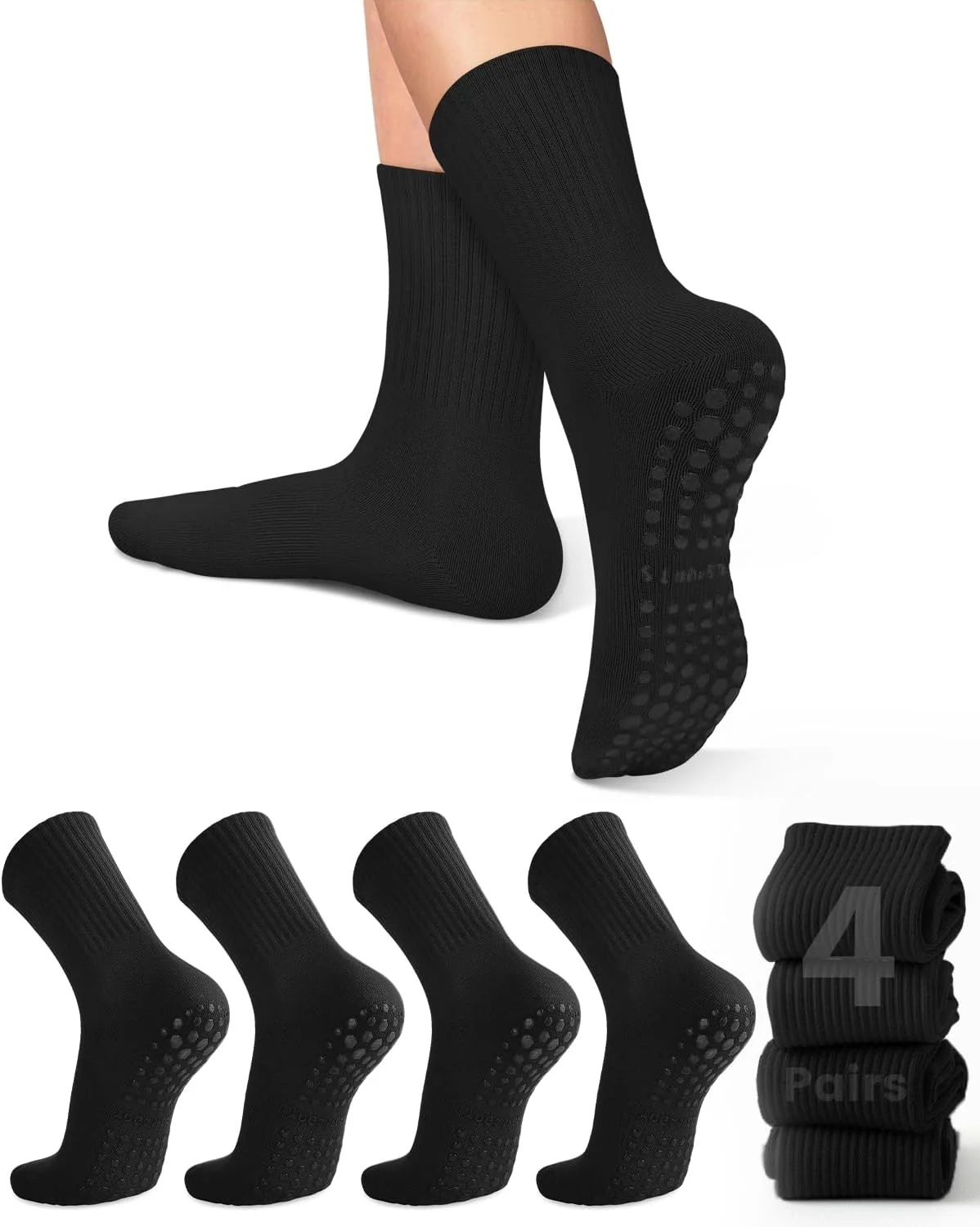 Pilates & Yoga Training Center - 4 pares de meias femininas para