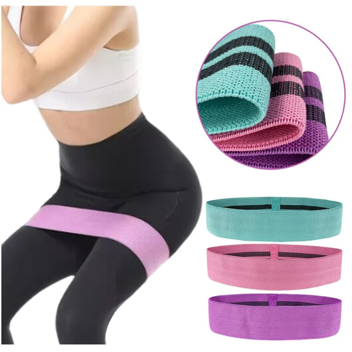 Pilates Yoga Joint - Faixa elástica de resistência para fitness,