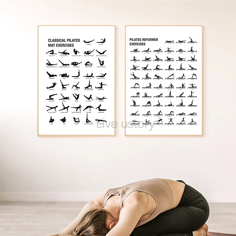 Pôster de Quadro de Exercícios - Pilates Yoga Workout avaliação e preço
