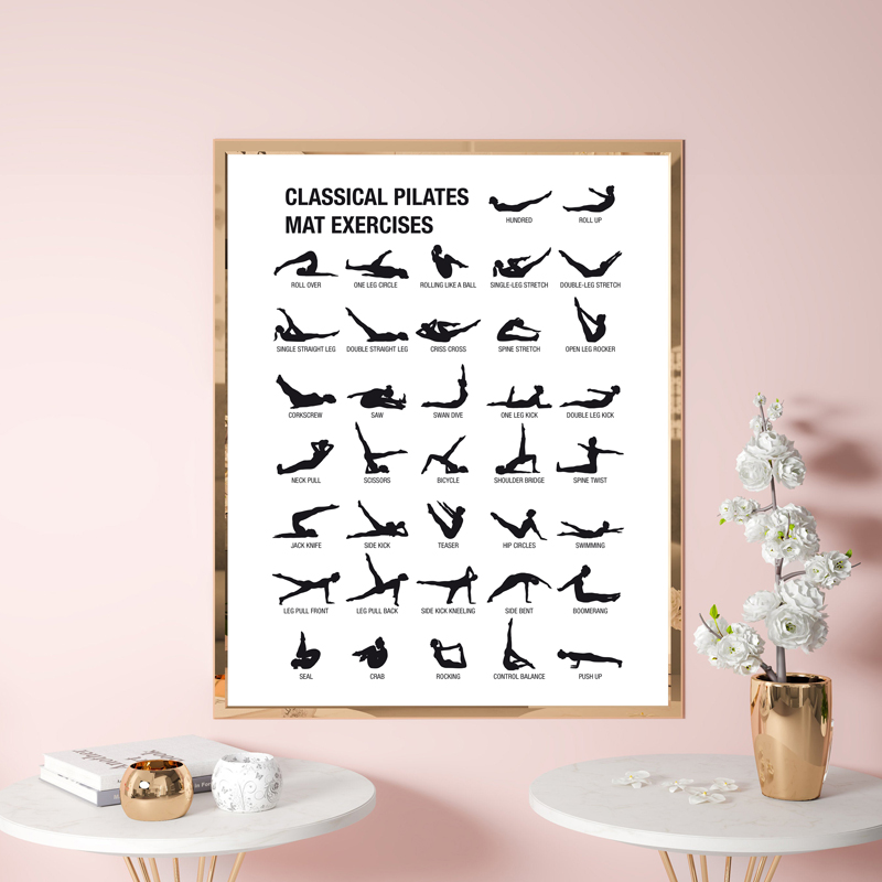 Pôster de Quadro de Exercícios - Pilates Yoga Workout avaliação e preço